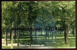 h3858 - BRAMPTON Ontario Postcard 1916 Public Park