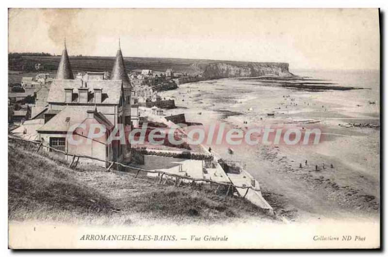 Old Postcard Arromanches les Bains Vue Generale