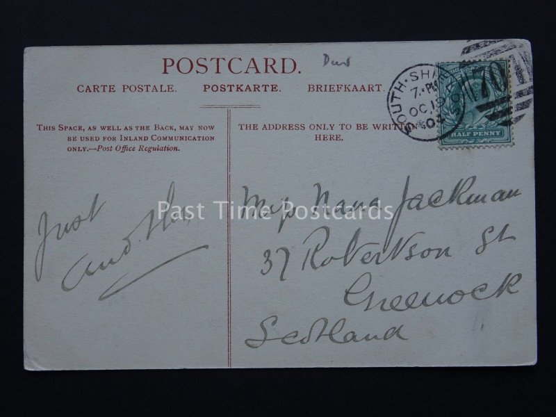 Sunderland ROKER PARK c1904 Postcard by Hills SOUTH SHEILDS DUPLEX POSTMARK 704