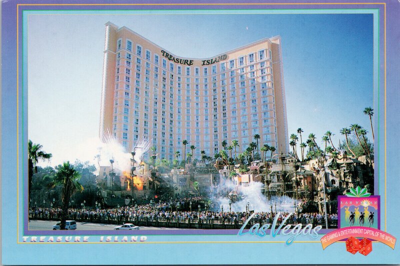 Treasure Island Las Vegas NV Nevada Hotel Casino Vintage UNUSED Postcard F45