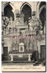 Old Postcard Saint Florentin L & # 39eglise The altar Maitre