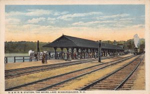 J83/ Winnepesaukee New Hampshire Postcard Railroad Depot Station 201
