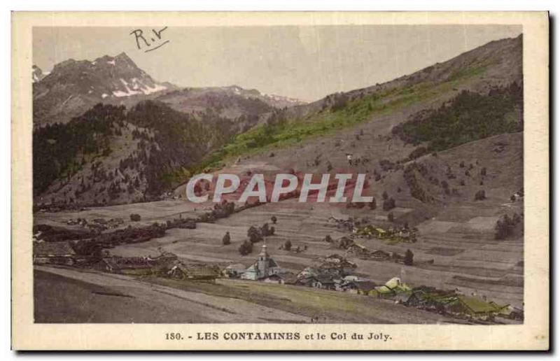 Old Postcard Les Contamines and the Col du Joly