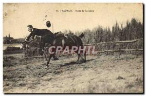 Old Postcard Horse Equestrian Saumur Cavalry School