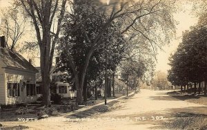 Kezar Falls ME North Main Street Real Photo Postcard 