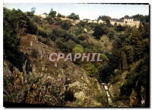 Postcard Modern Gimel Correze Picturesque Waterfalls Overview