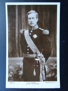 Belgium Royalty H.M. ALBERT 1st KIng of the Belgians c1914 RP Postcard by Rotary