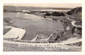 Ogallala Nebraska Spillway Kingsley Dam Real Photo Antique Postcard K24445