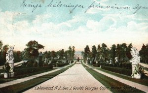 Vintage Postcard 1906 Geo. J. Goulds Georgian Court Holian Gardens Lakewood NJ