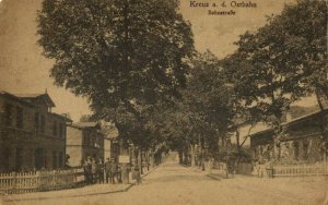 poland germany, KREUZ OSTBAHN, Krzyż Wielkopolski, Bahnstrasse (1915) Pomerania