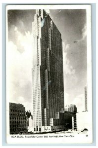 C.1930 RPPC RCA Building Rockefeller Center 853 Feet High, New York City F94 