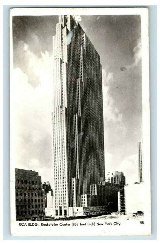 C.1930 RPPC RCA Building Rockefeller Center 853 Feet High, New York City F94 