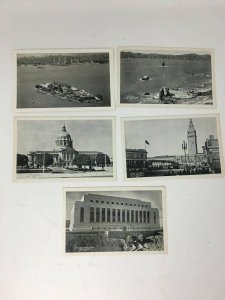 San Francisco CA Lot of 5 White Border Vintage Postcards Unused