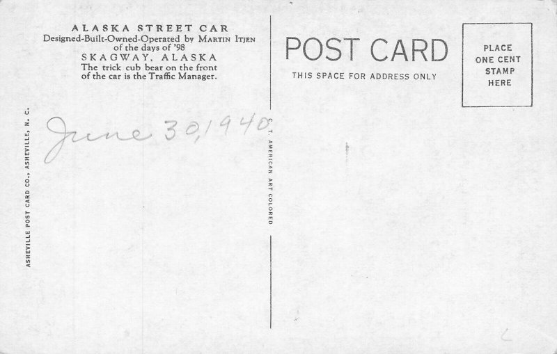 Skagway AK The Largest Nugget In The World! Error Back Description Postcard