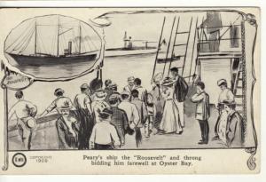 NORTH POLE EXPLORER PEARY / ship ROOSEVELT postcard 2