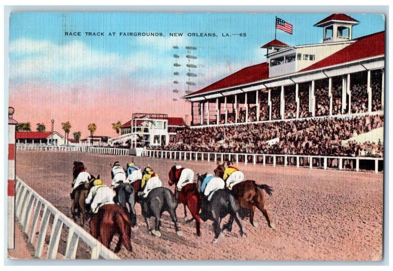 1939 Race Track At Fairgrounds New Orleans Louisiana LA, Horse Racing