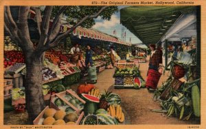 Hollywood, California - The Original Farmers Market - in 1952
