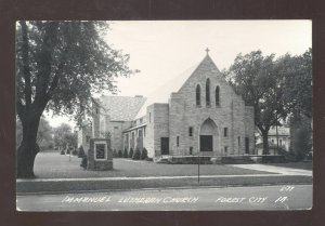 RPPC FOREST CITY IOWA IMMANUEL LUTHERAN CHURCH REAL PHOTO POSTCARD