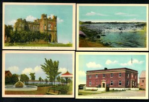 #790e N.B. (4)pcs.The Bore Park & Petitcodiac River, Post Office, St. Marys Home