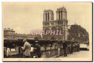 Old Postcard Notre Dame Paris The booksellers