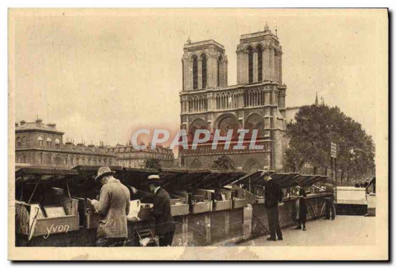 Old Postcard Notre Dame Paris The booksellers