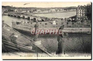 Old Postcard Bayonne Bridge Mayou the Reduit and Saint Spirit