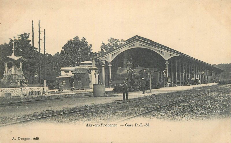 France Aix-en-Provence gare railway train station 1900s