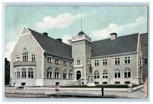 c1910 Public Library Joliet IL Hugh C Leighton Co. Galena IL Minooka IL Postcard 