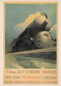 New York Chicago Central System Transport USA Advertising Poster Postcard