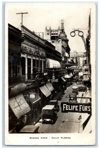 c1940's Felipe Furs Calzado Vera Calle Florida Argentina RPPC Photo Postcard