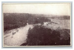 Vintage 1910's Photo Postcard Aerial View Gasconade River Dixon Missouri