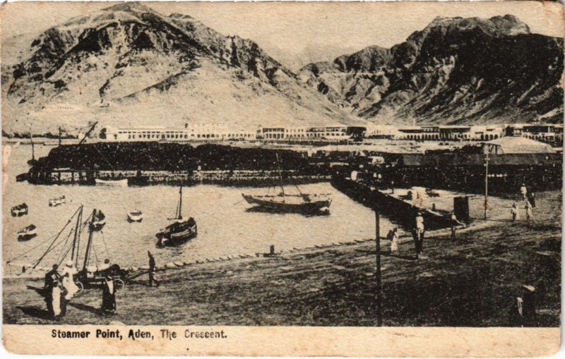 PC STEAMER POINT ADEN THE CRESCENT YEMEN (a32197)