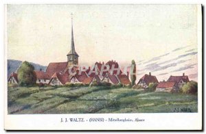 Old Postcard Fantasy Illustrator Hansi Alsace Mittelbergheim