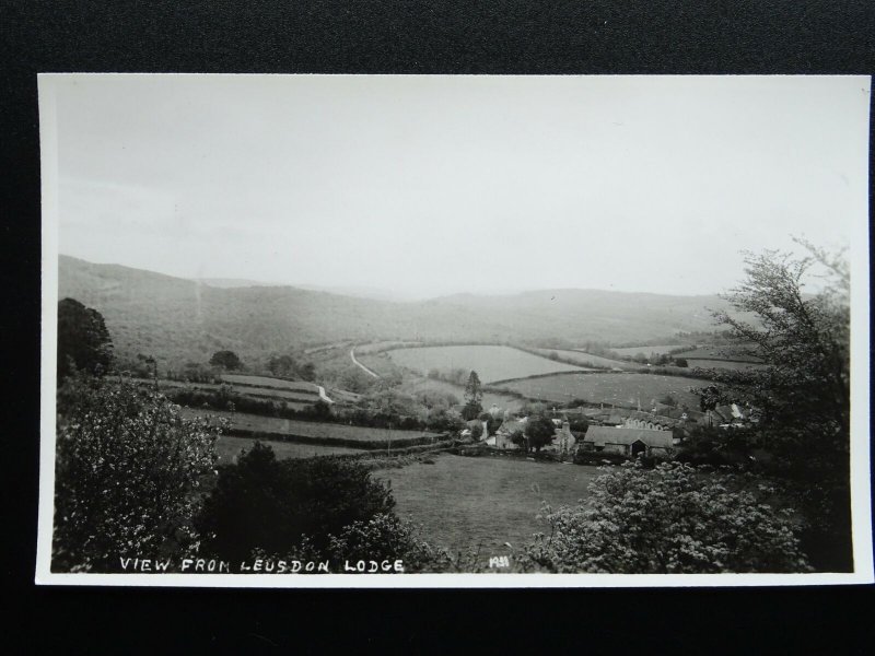 Devon LEUSDON Village view from the Lodge c1950s RP Postcard by K.E. Ruth