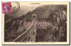 Old Postcard L & # 39Auvergne Line D & # 39Ambert At La Chaise Dieu Viaduct a...