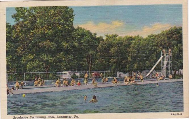 Pennsylvania Lancaster Brookside Swimming Pool Curteich