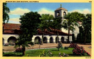 San Benito County, California - The Mission San Juan Bautista - in the 1940s