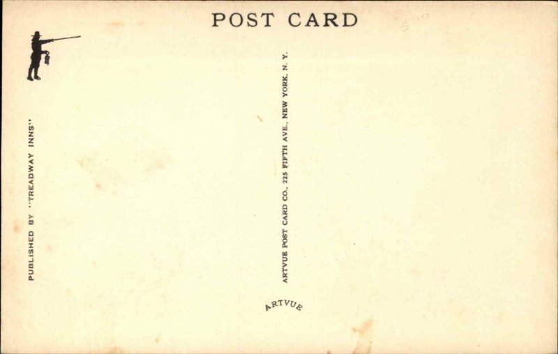 Williamstown Massachusetts MA Hotel 7 Toed Tomcat c1940s Postcard