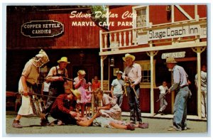 c1960 Comic Drama Silver Dollar City Marvel Cave Park Branson Missouri Postcard