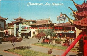 2 Postcards, Los Angeles, California, Chinatown Scenes