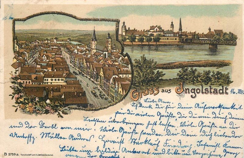 Germany Ingolstadt litho 1903