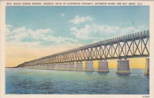 Florida Bahia Honda Bridge Highest Span Of Overseas Highway Between Miami and...