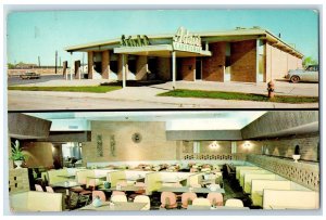 Adair's Cafeteria Front and Interior Oklahoma City OK Dual View Vintage Postcard 