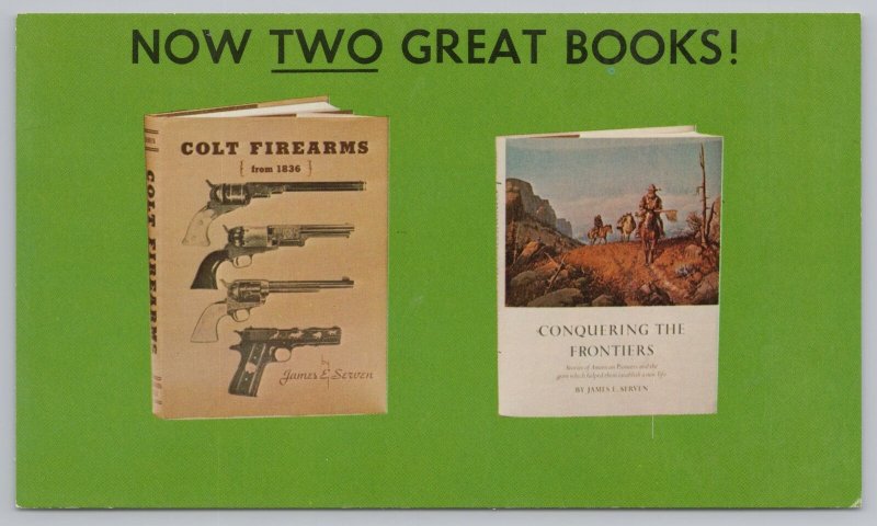 State View~Advert~2 Books By JE Serven~Colt Firearms~Frontiers~Continental PC 