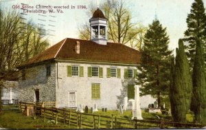 West Virginia Lewisburg Old Stone Church 1961