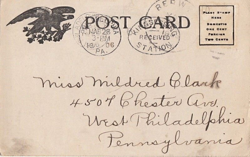 Postcard Reading Terminal Philadelphia PA 1906