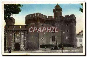 Old Postcard Perpionan Castillet