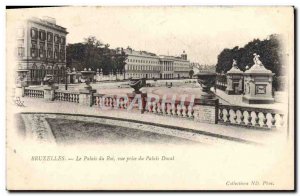 Old Postcard Brussels Palais Du Roi Vue Prize Du Palais Ducal