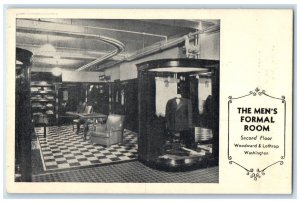 c1950's The Mens Formal Room 2nd Floor Woodward & Lothrop Washington DC Postcard