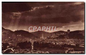 Old Postcard View of Lourdes & # 39Ensemble Of The City And The Chateau La Ba...